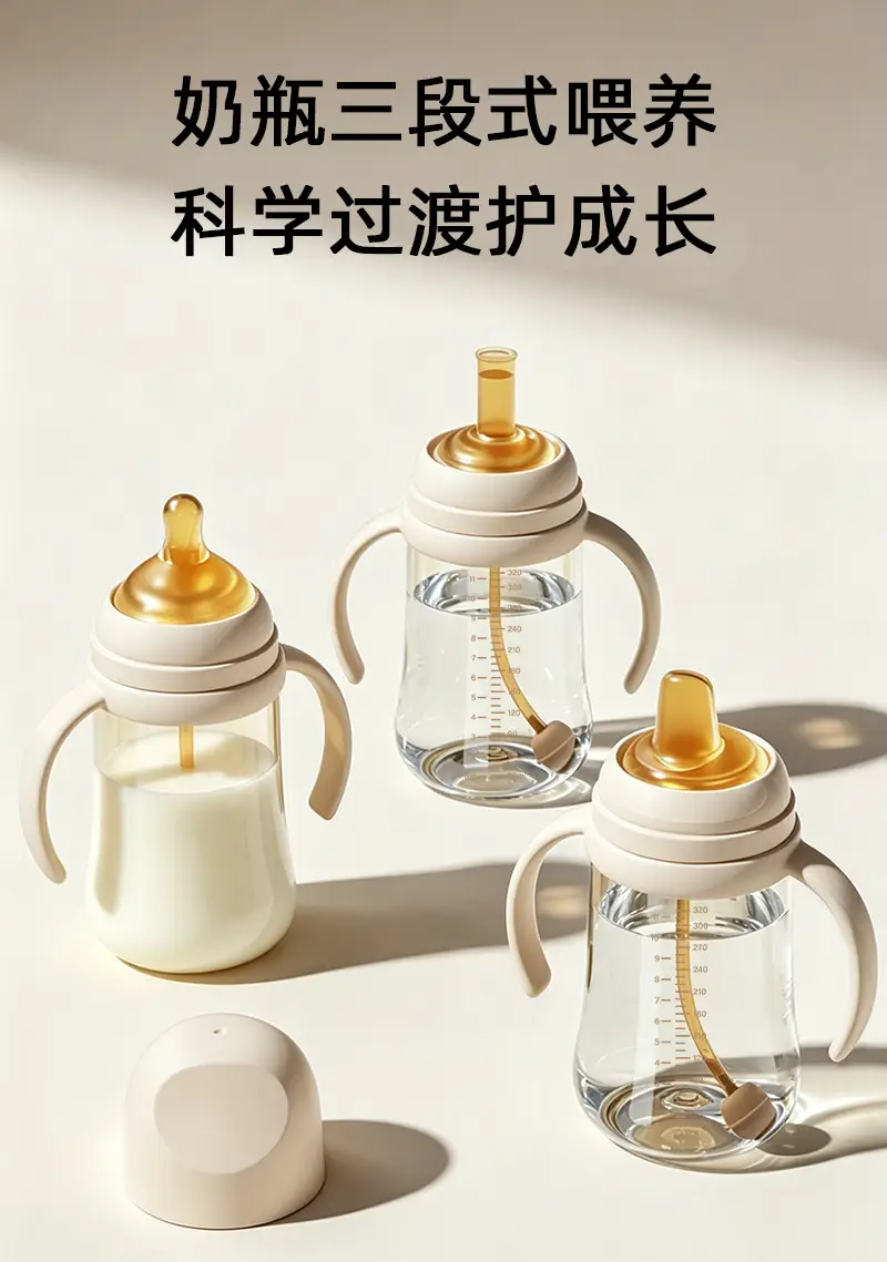 Ppsu Baby Bottle for Newborns, 0-6-12 Months and Above, Anti-Colic, Drop-Resistant, Three-In-One Growth Weaning Bottle — feature 3