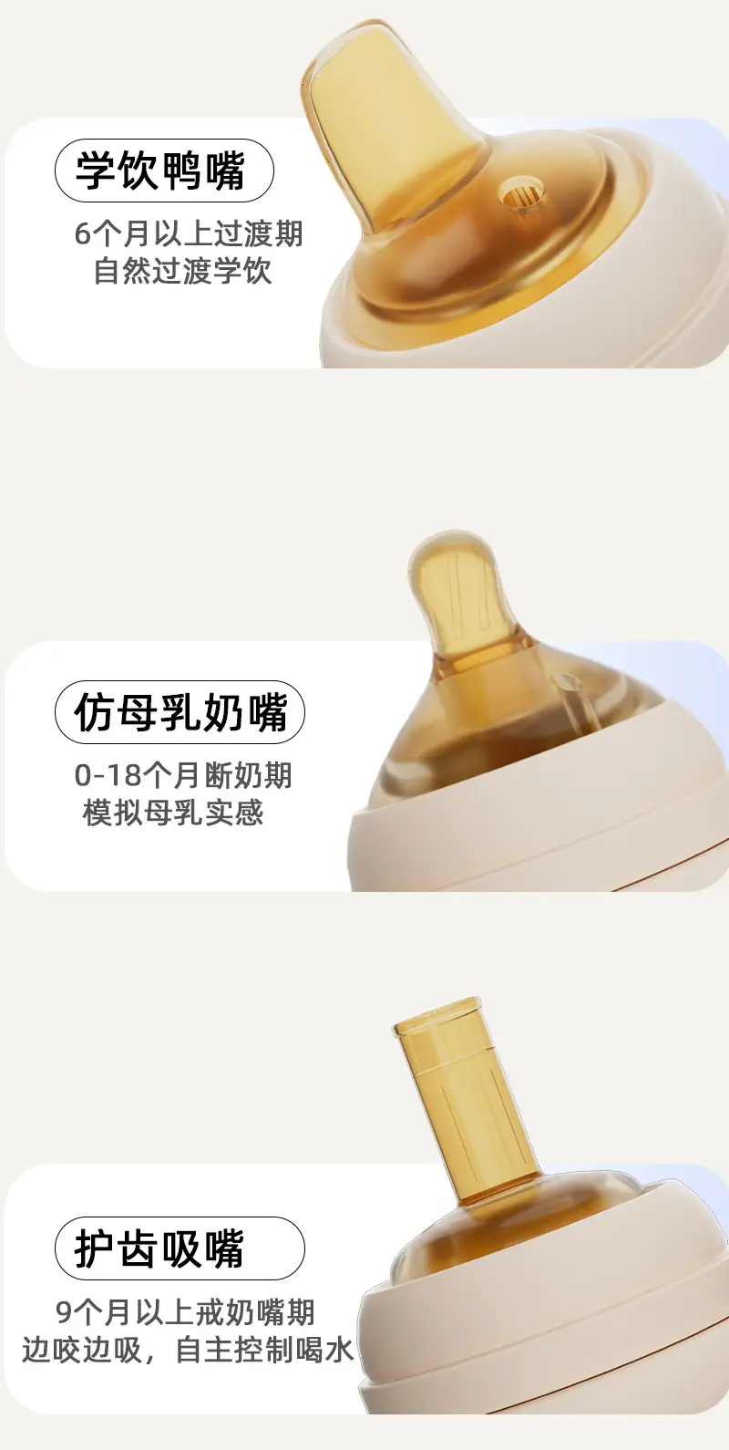 Ppsu Baby Bottle for Newborns, 0-6-12 Months and Above, Anti-Colic, Drop-Resistant, Three-In-One Growth Weaning Bottle — feature 4