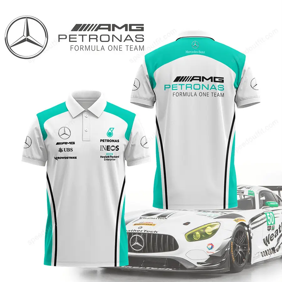 Summer Cross-Border European and American Men's Short-Sleeved Polo Shirts, Foreign Trade Men's Polo Shirts, Amazon Tops, Mercedes-Benz Team