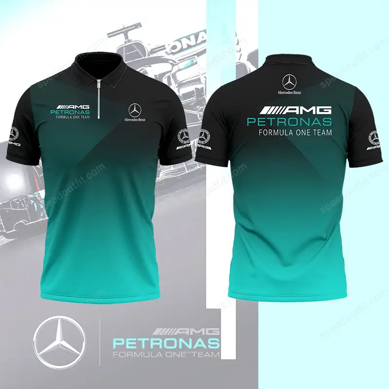 Summer Cross-Border European and American Men's Short-Sleeved Polo Shirts, Foreign Trade Men's Polo Shirts, Amazon Tops, Mercedes-Benz Team