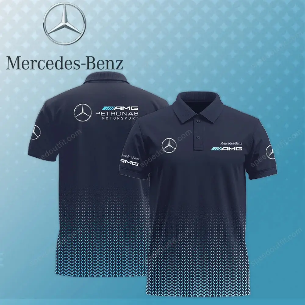 Summer Cross-Border European and American Men's Short-Sleeved Polo Shirts, Foreign Trade Men's Polo Shirts, Amazon Tops, Mercedes-Benz Team
