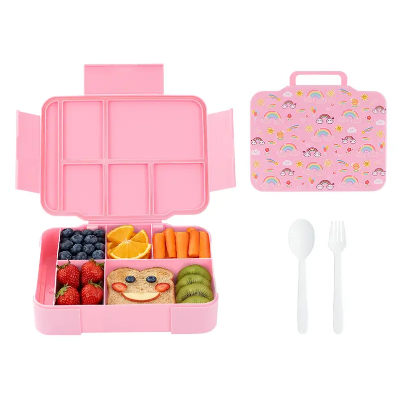 Amazon's New Cross-Border Children's Lunch Box for the Back-To-School Season, Multi-Compartment Lunch Box, Portable Large-Capacity Lunch Box