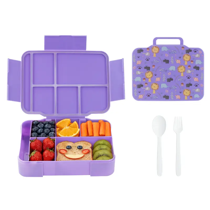 Amazon's New Cross-Border Children's Lunch Box for the Back-To-School Season, Multi-Compartment Lunch Box, Portable Large-Capacity Lunch Box