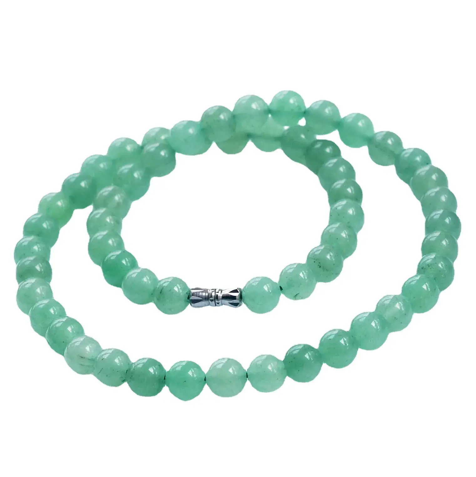 Natural Dongling Jade Round Bead Necklace - Image 5
