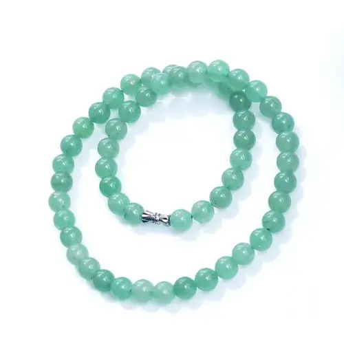 Natural Dongling Jade Round Bead Necklace — feature 13