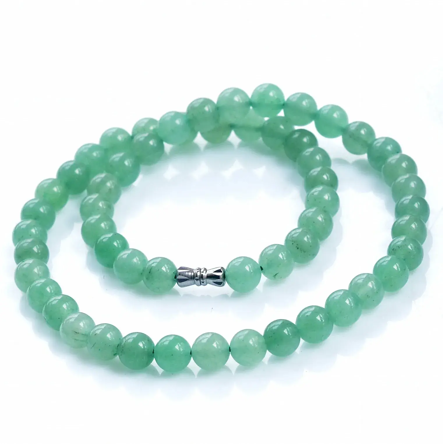 Natural Dongling Jade Round Bead Necklace — feature 14