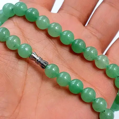 Natural Dongling Jade Round Bead Necklace — feature 15