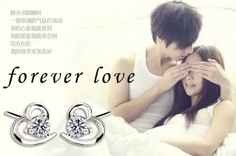 Romantic Heart Zirconium Earrings 925 Sterling Silver — feature 20