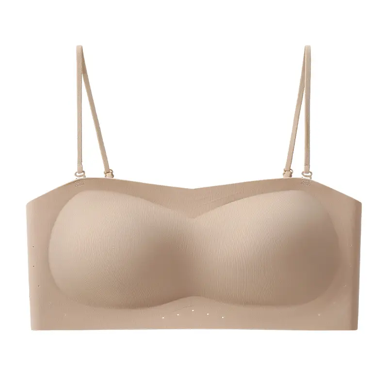 Cat People Silk Seamless Thin Strapless Foundation-Like Lingerie Women's Push-Up Anti-Slip Invisible Beauty Back Bra