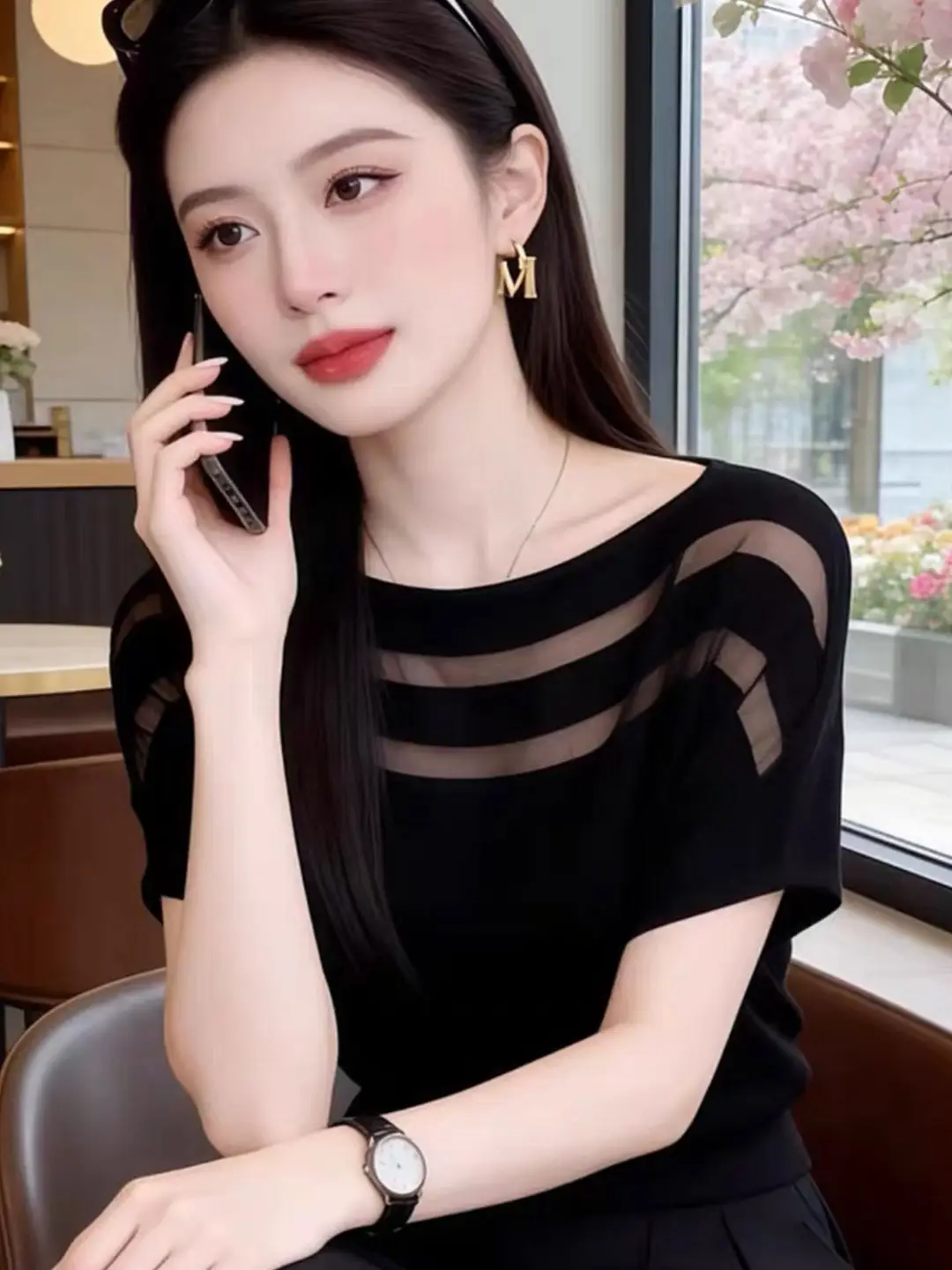 【Direct from Manufacturer】Summer Off-Shoulder Solid Color Batwing Sleeve T-Shirt for Women, Thin Lyocell Tencel Knit Top