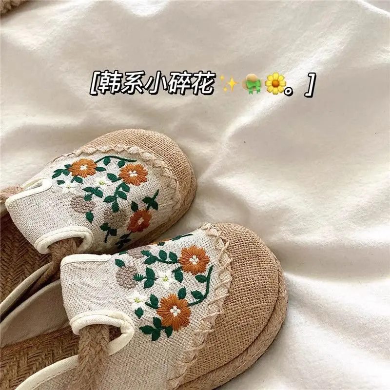 Walking by the Sea~! Handmade Straw-Woven Linen Breathable Sandals for Women, Ins-Style Summer Outdoor Non-Slip Flat Beach Slippers — feature 3