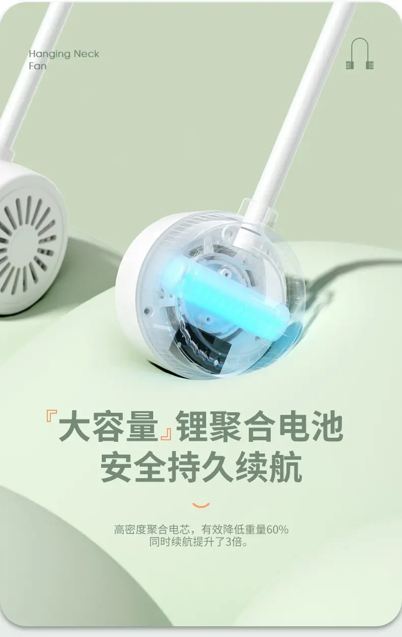 Wow, USB Rechargeable Neck Fan, Portable Bladeless Mini Fan, Foldable Neck Fan — feature 10