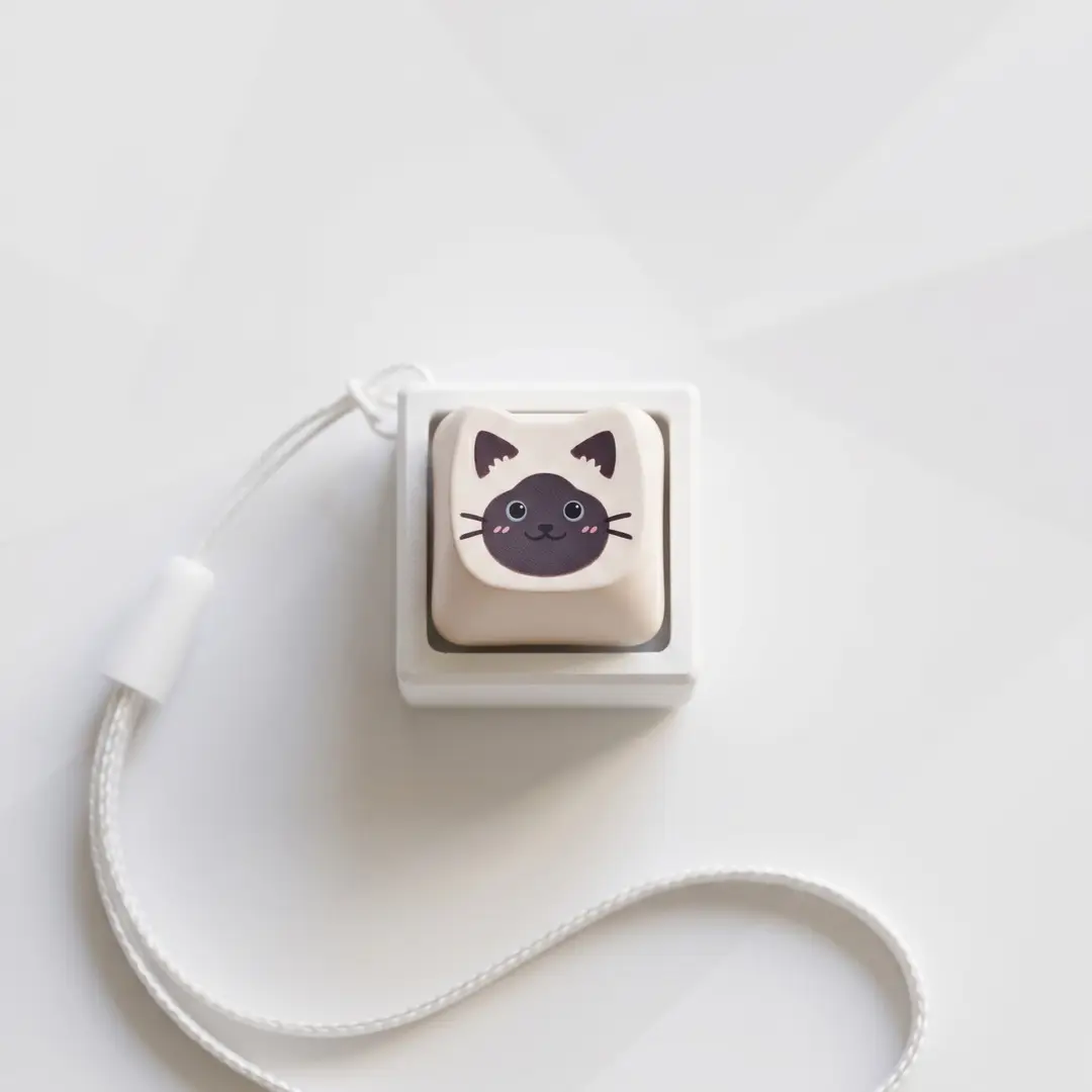 Cute Cat, Tiger, and Puppy Dye-Sublimation Keycaps for Stress Relief, Detachable Keycaps for Small Mechanical Keyboards