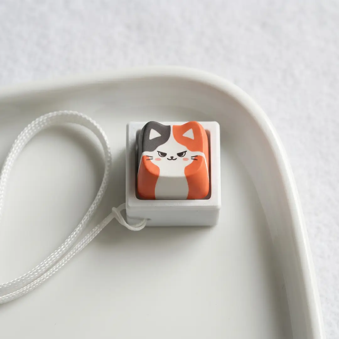 Cute Cat, Tiger, and Puppy Dye-Sublimation Keycaps for Stress Relief, Detachable Keycaps for Small Mechanical Keyboards