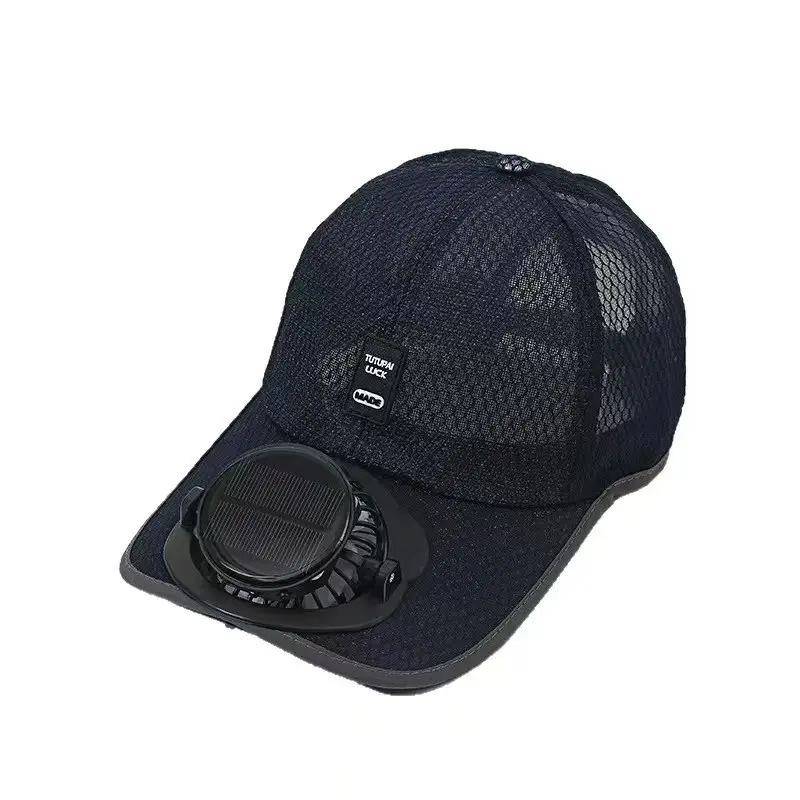 Solar Charging Fan Hat for Adults, Breathable Fishing Sunshade Mesh Hat for Men and Women, Summer Outdoor Sun Protection Peaked Cap