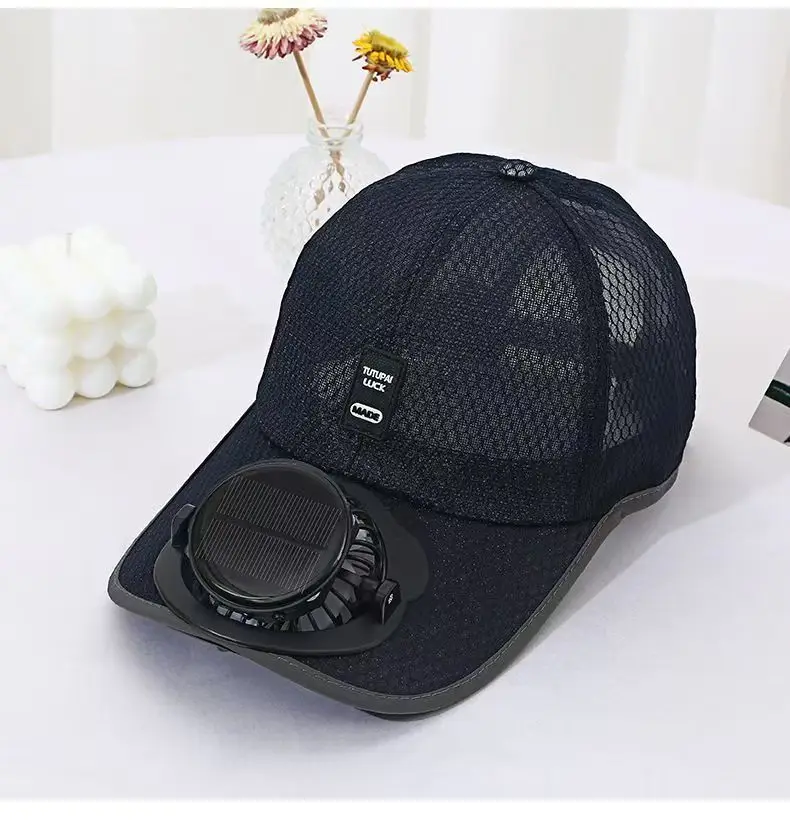 Solar Charging Fan Hat for Adults, Breathable Fishing Sunshade Mesh Hat for Men and Women, Summer Outdoor Sun Protection Peaked Cap — feature 19