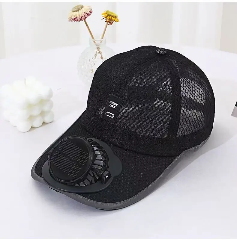 Solar Charging Fan Hat for Adults, Breathable Fishing Sunshade Mesh Hat for Men and Women, Summer Outdoor Sun Protection Peaked Cap — feature 20