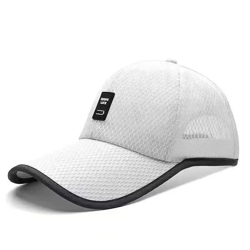 Solar Charging Fan Hat for Adults, Breathable Fishing Sunshade Mesh Hat for Men and Women, Summer Outdoor Sun Protection Peaked Cap