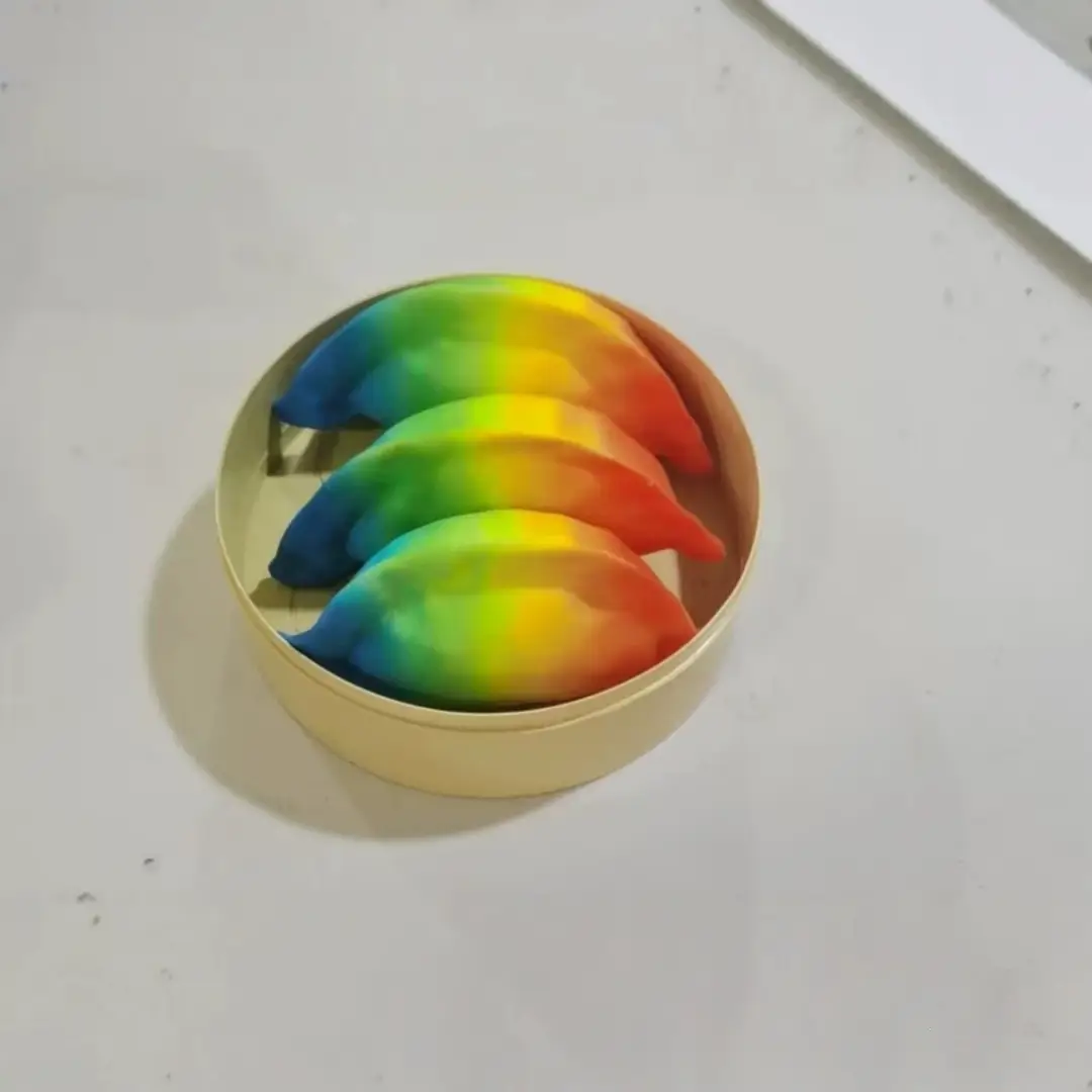 Popular Cross-Border Creative Stress-Relief Simulation Dumpling Rainbow Bun Slow-Rebound Squeeze Toy