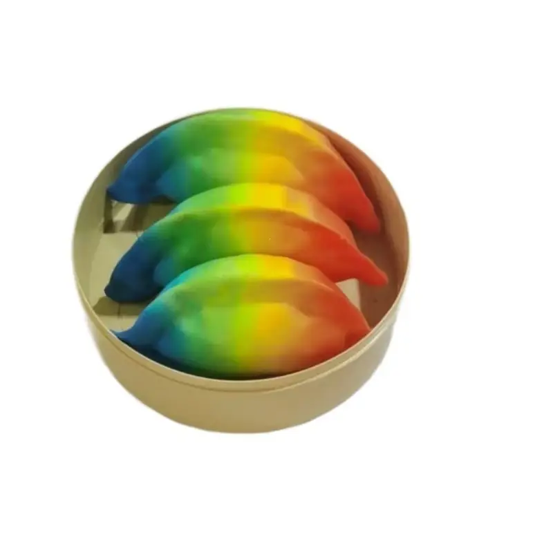 Popular Cross-Border Creative Stress-Relief Simulation Dumpling Rainbow Bun Slow-Rebound Squeeze Toy