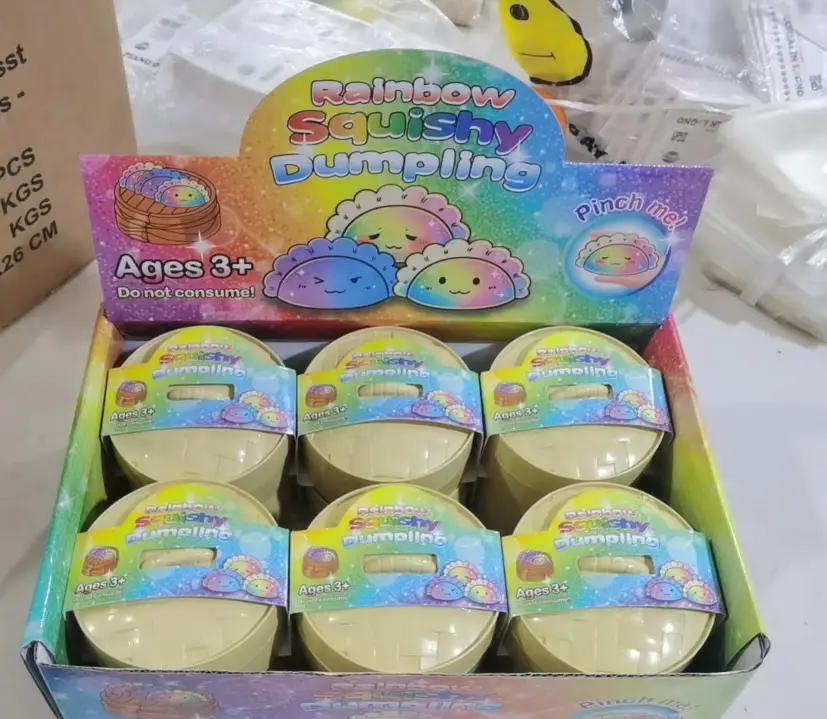 Popular Cross-Border Creative Stress-Relief Simulation Dumpling Rainbow Bun Slow-Rebound Squeeze Toy — feature 2