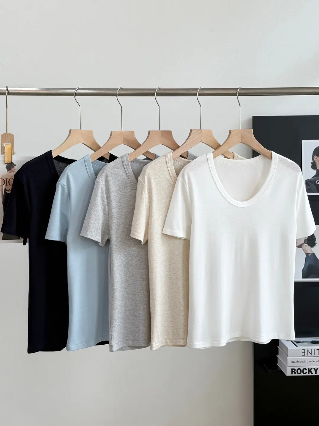 U-Neck Lyocell Linen T-Shirt for Women, Regular Shoulder Short-Sleeve Loose Thin Top, 2026 Summer New Style, Base Layer