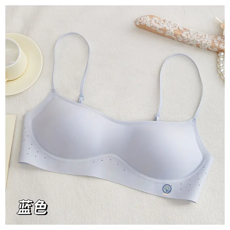 Seamless Backless Low-Neck Bra for Small Busts, Anti-Sagging, Low-Waist, Beautiful Back, High-Elastic Thin Straps, Invisible Breathable Bra