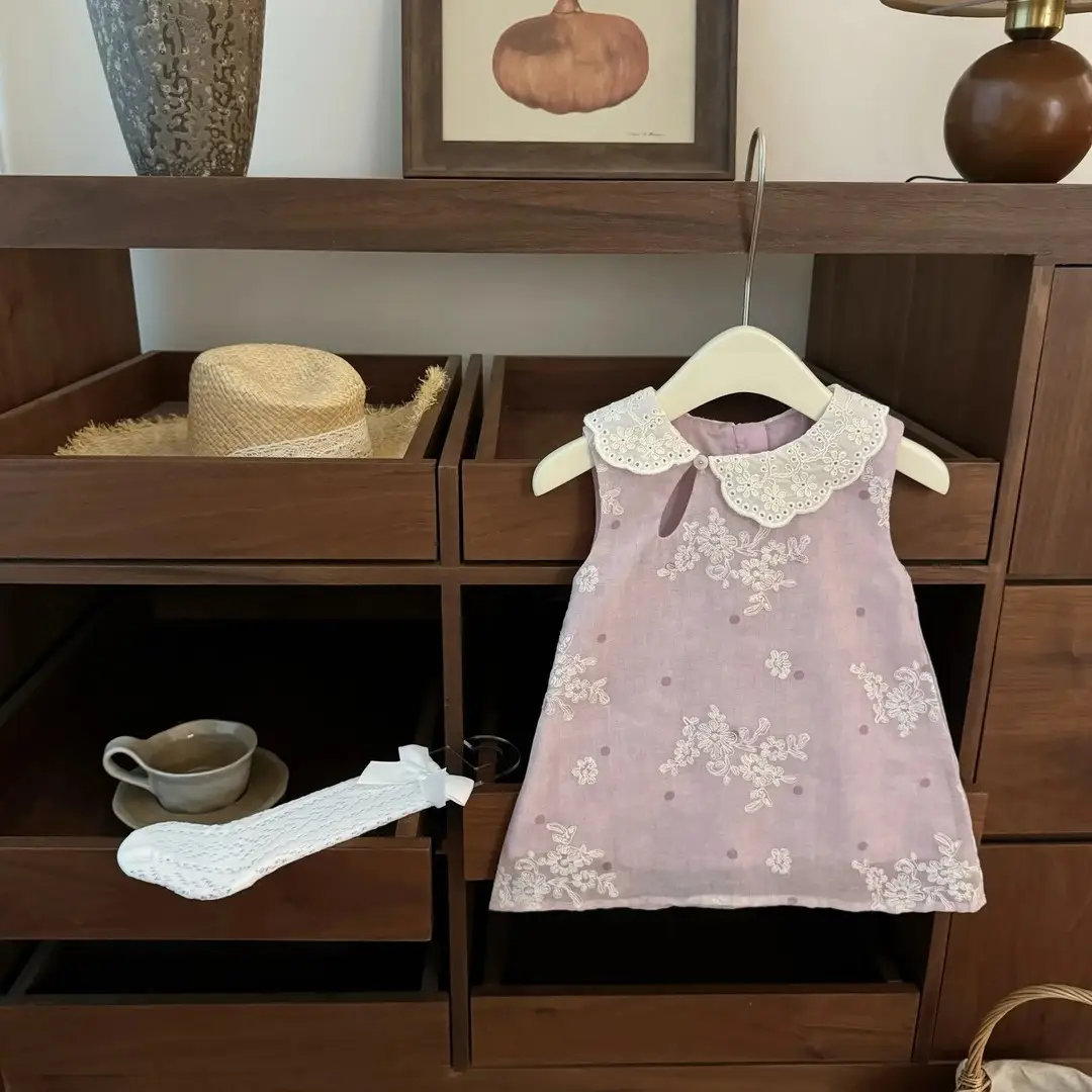 【Sweet Little Sister】Flowery Splendor! Girls' Embroidered Dress with White-Enhancing Effect, 2026 Summer New Lace Princess Dress — feature 10