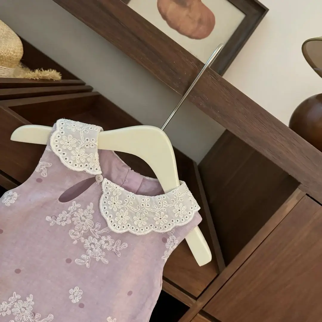 【Sweet Little Sister】Flowery Splendor! Girls' Embroidered Dress with White-Enhancing Effect, 2026 Summer New Lace Princess Dress — feature 11