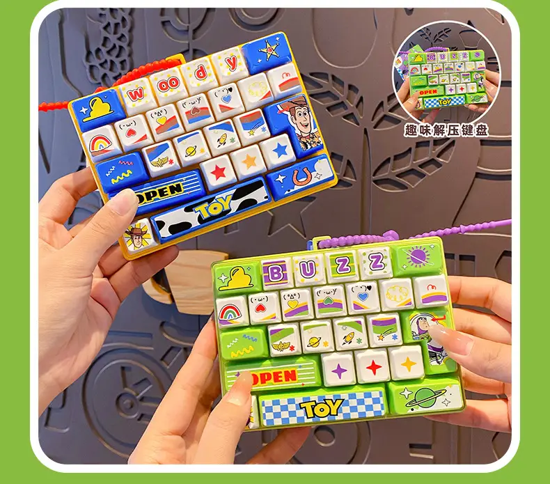 Original Toy Story Keychain Creative Stress-Relief Keyboard Keycap Fingertip Press Key Toy Pendant — feature 15