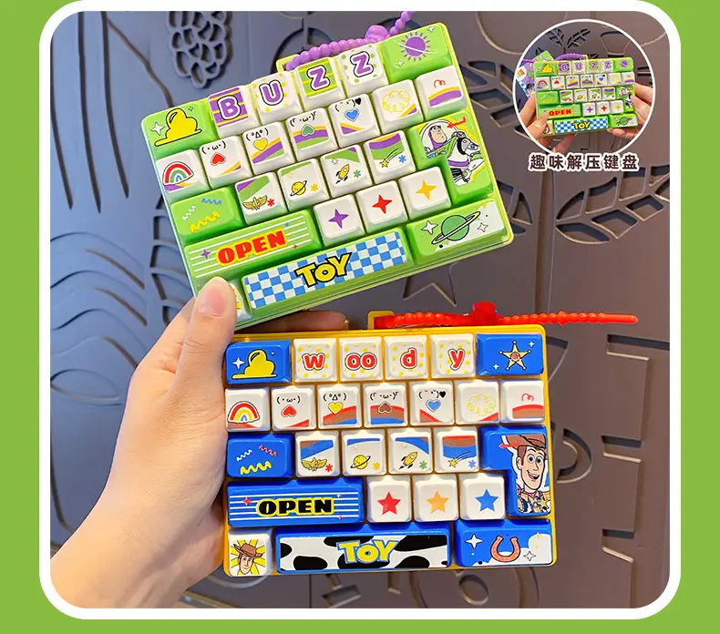 Original Toy Story Keychain Creative Stress-Relief Keyboard Keycap Fingertip Press Key Toy Pendant — feature 16
