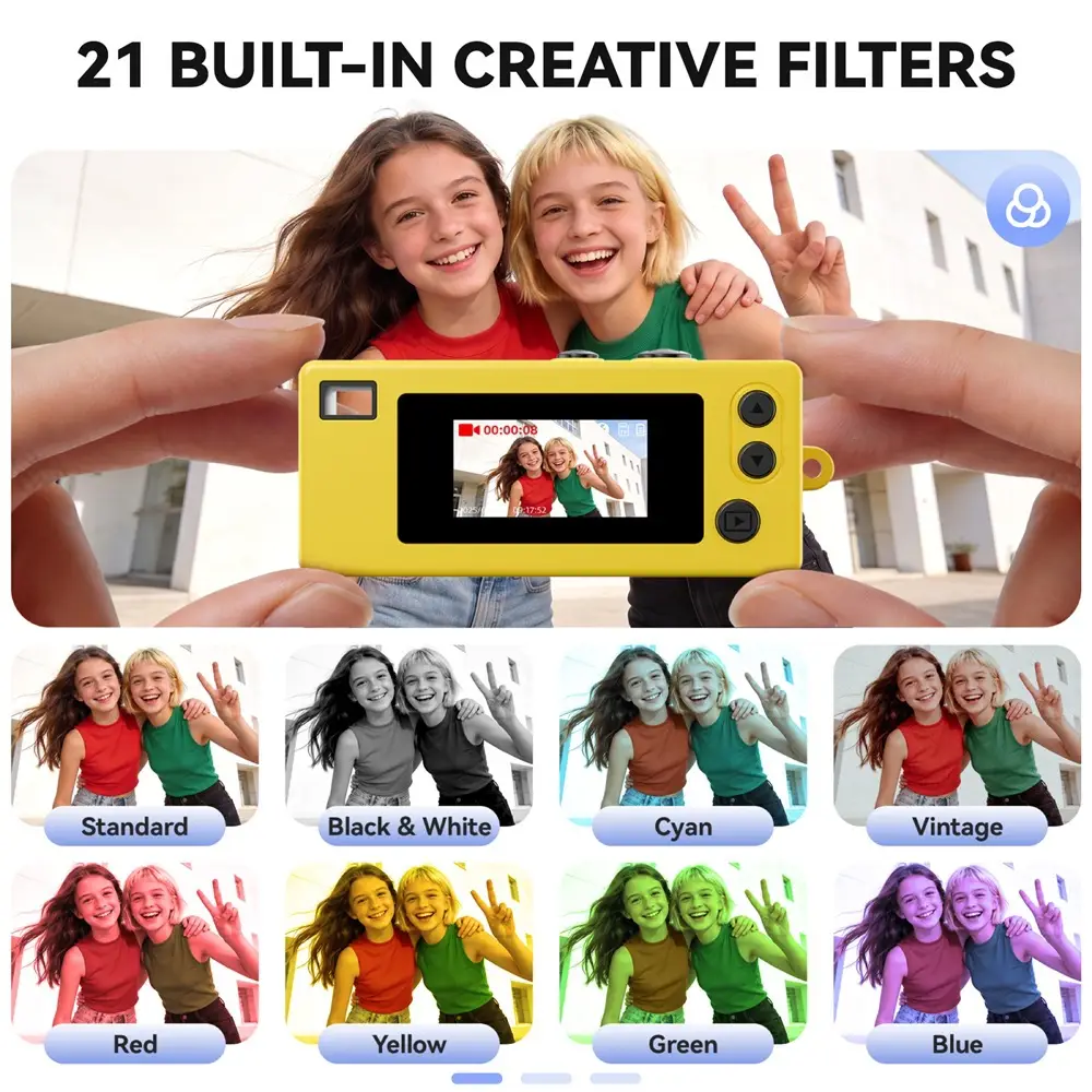 G65 Thumb-Sized Mini Digital Camera for Students, Small Sports Camera for Children, Pocket Camera for Photo and Video Recording