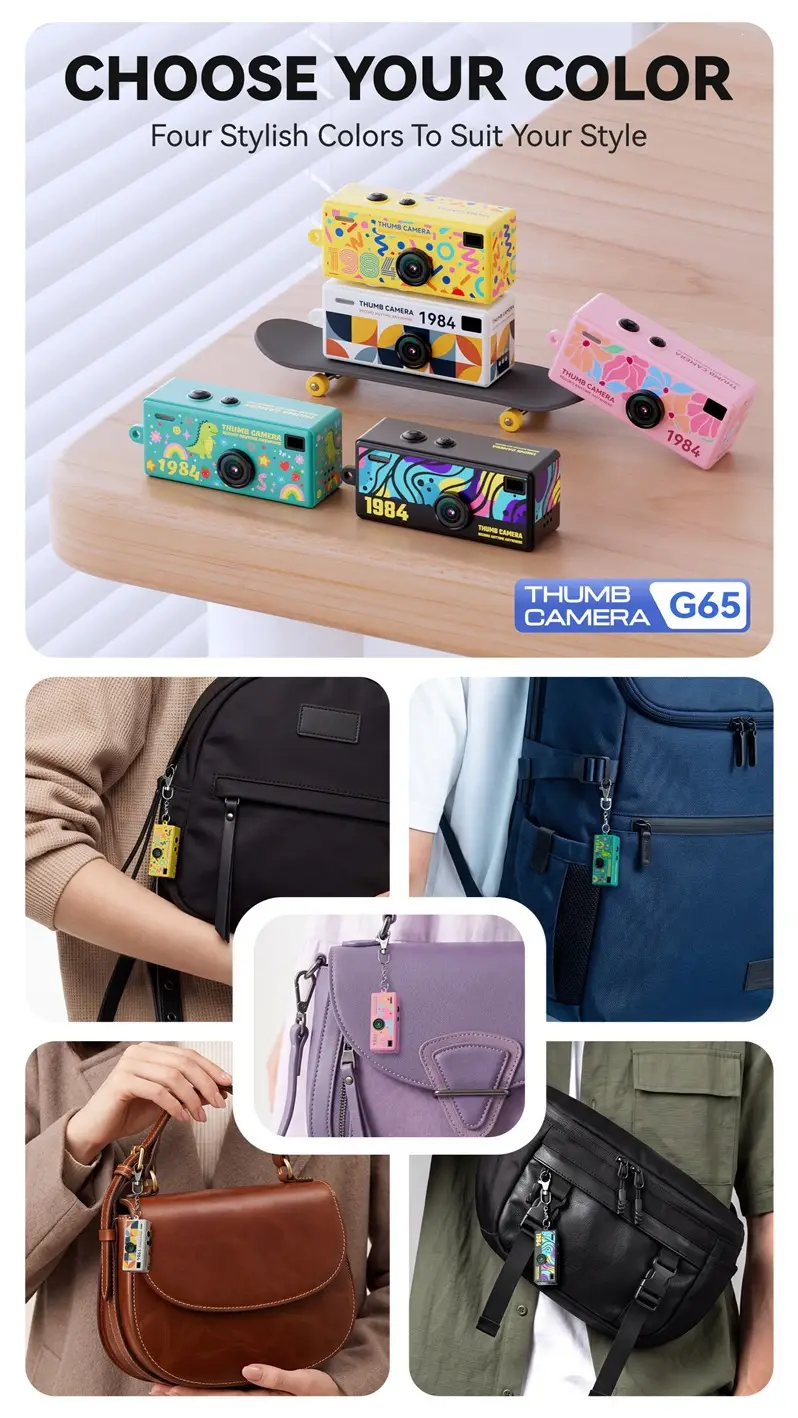 G65 Thumb-Sized Mini Digital Camera for Students, Small Sports Camera for Children, Pocket Camera for Photo and Video Recording — feature 11