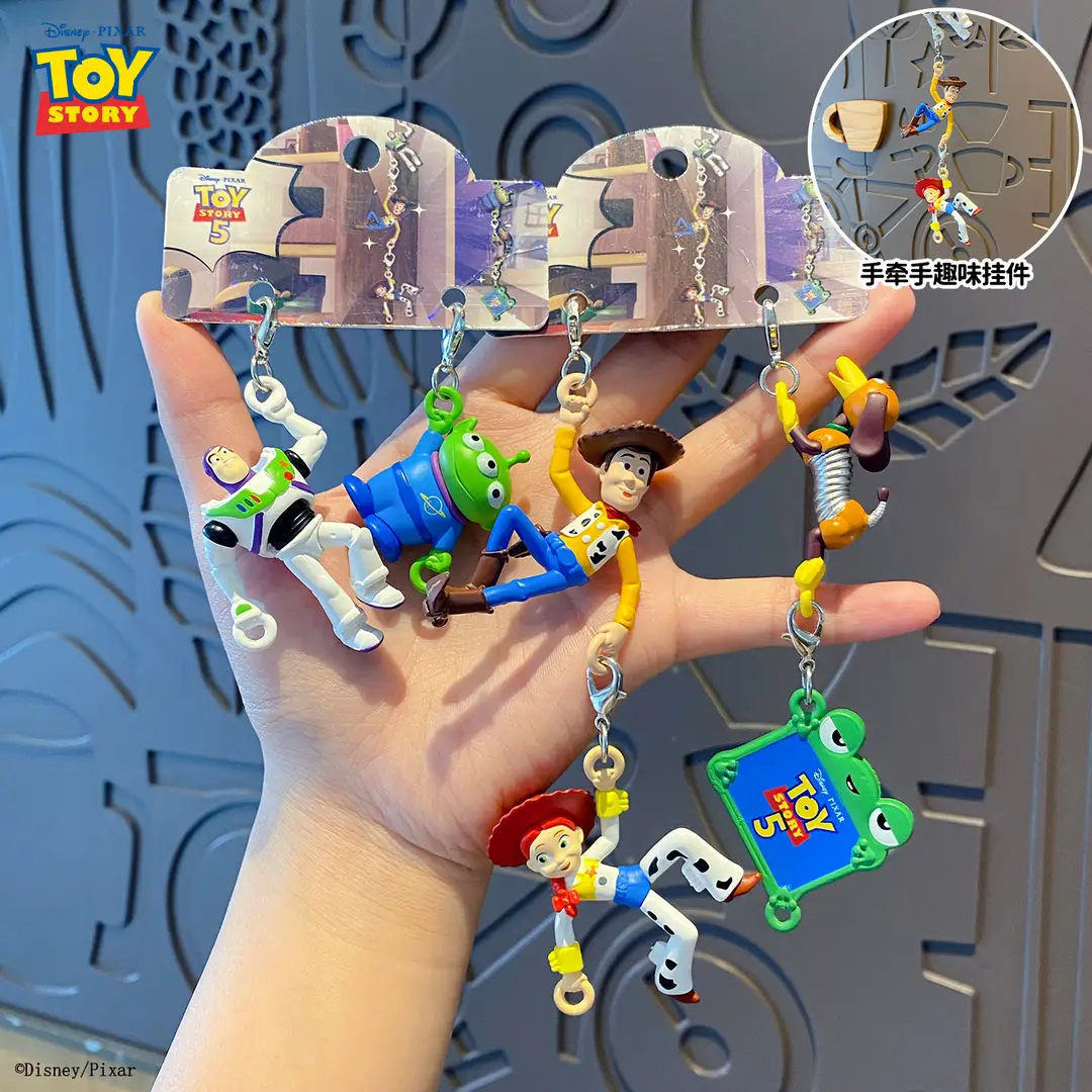 Authentic Toy Story Climbing Pendant Keychain Creative Cartoon Woody Doll Backpack Buckle Pendant
