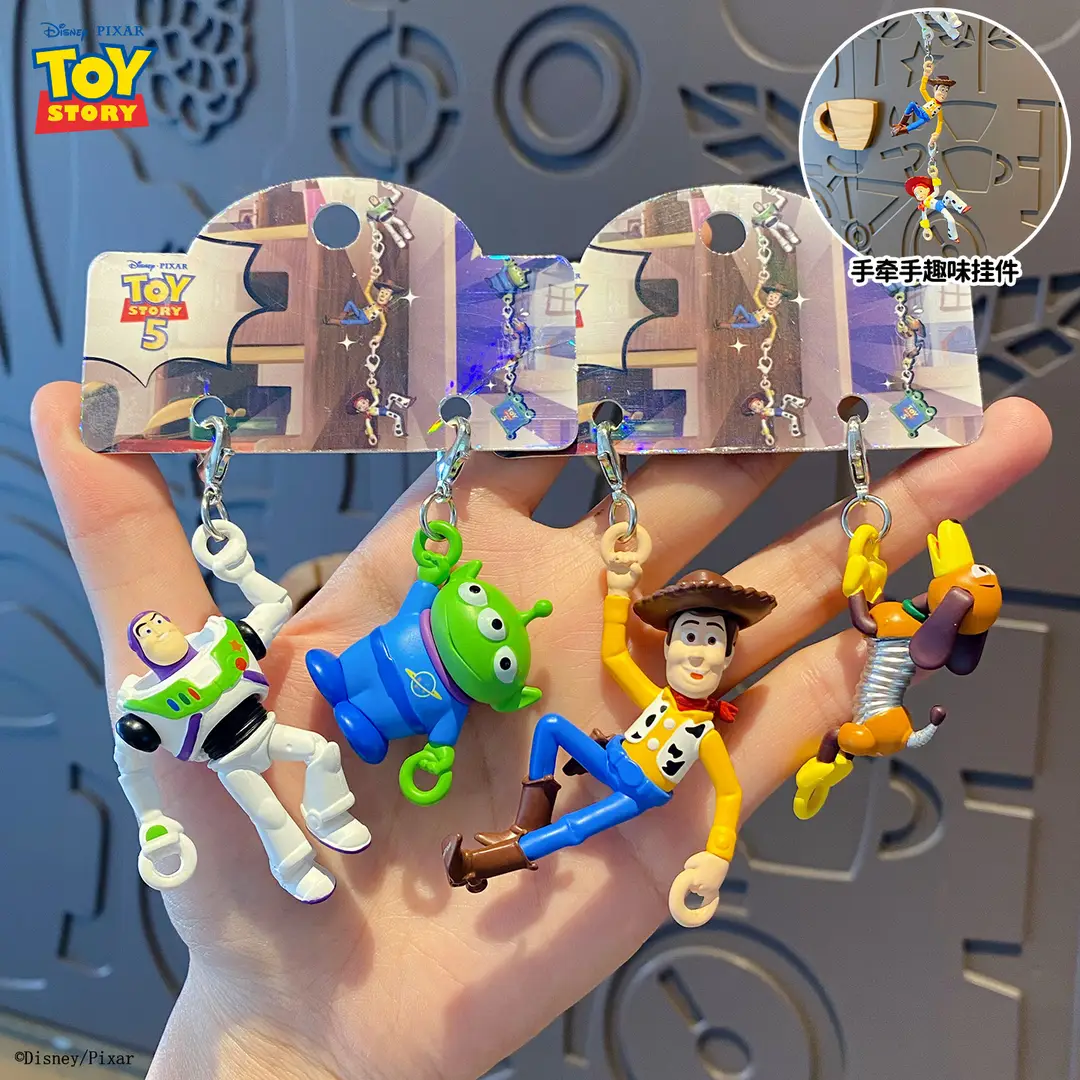 Authentic Toy Story Climbing Pendant Keychain Creative Cartoon Woody Doll Backpack Buckle Pendant
