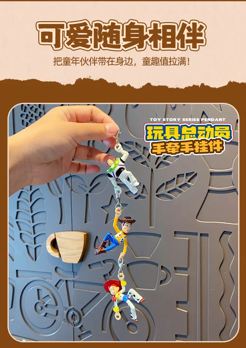 Authentic Toy Story Climbing Pendant Keychain Creative Cartoon Woody Doll Backpack Buckle Pendant — feature 10