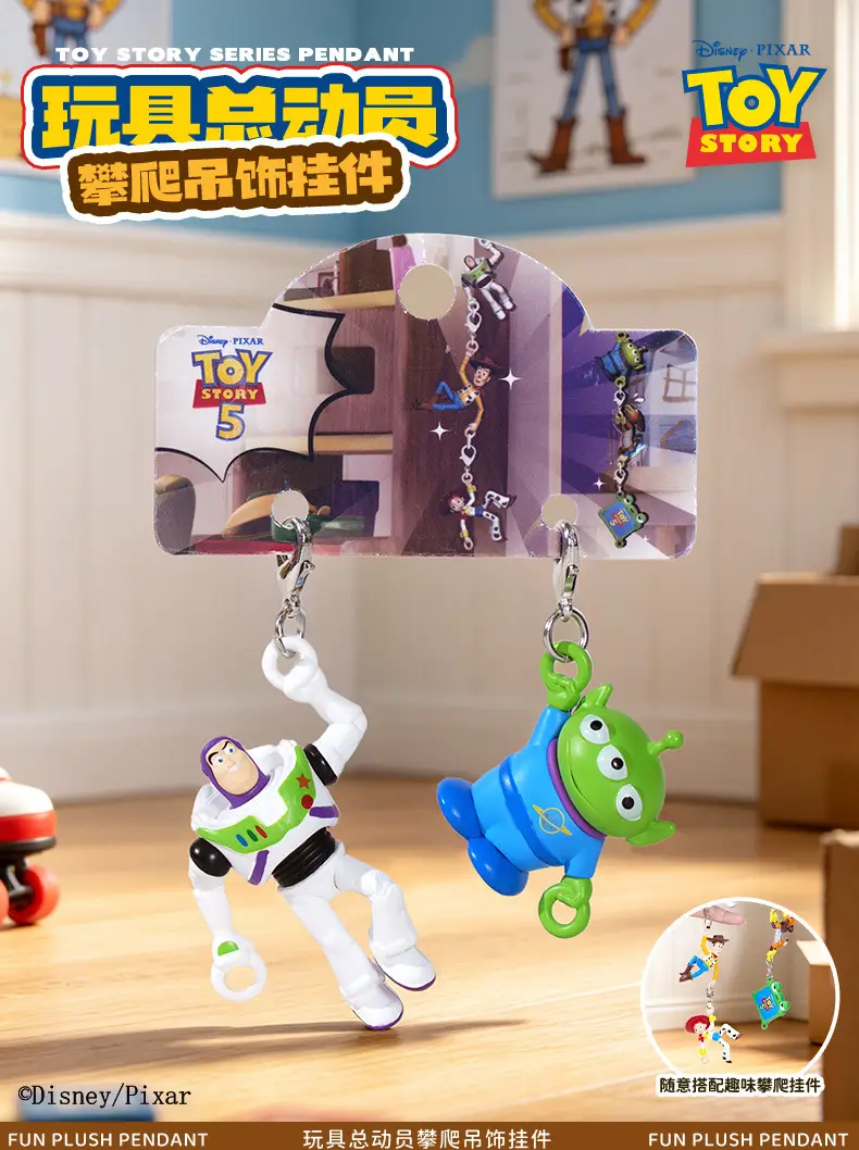 Authentic Toy Story Climbing Pendant Keychain Creative Cartoon Woody Doll Backpack Buckle Pendant — feature 4