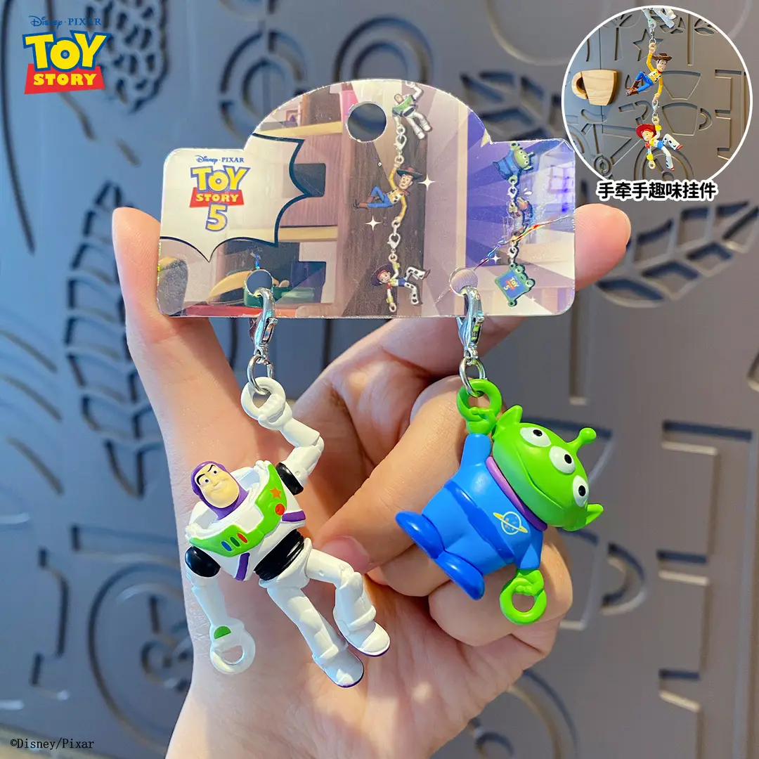 Authentic Toy Story Climbing Pendant Keychain Creative Cartoon Woody Doll Backpack Buckle Pendant