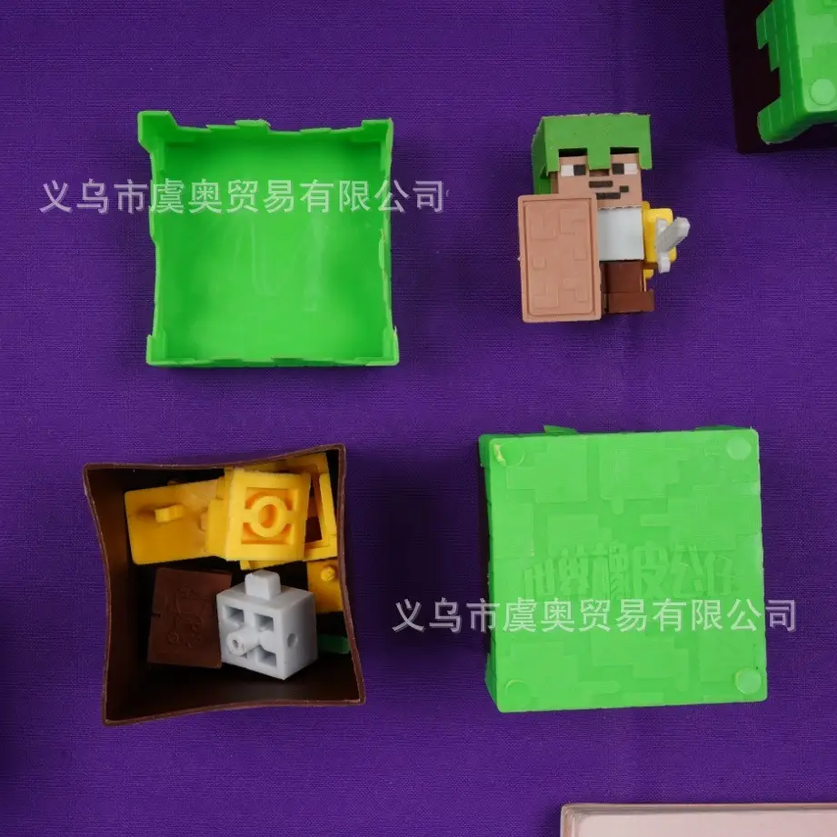 Minecraft Block Building Erasers Mc Cartoon Children's Educational Toys Gift Set Eraser Wholesale