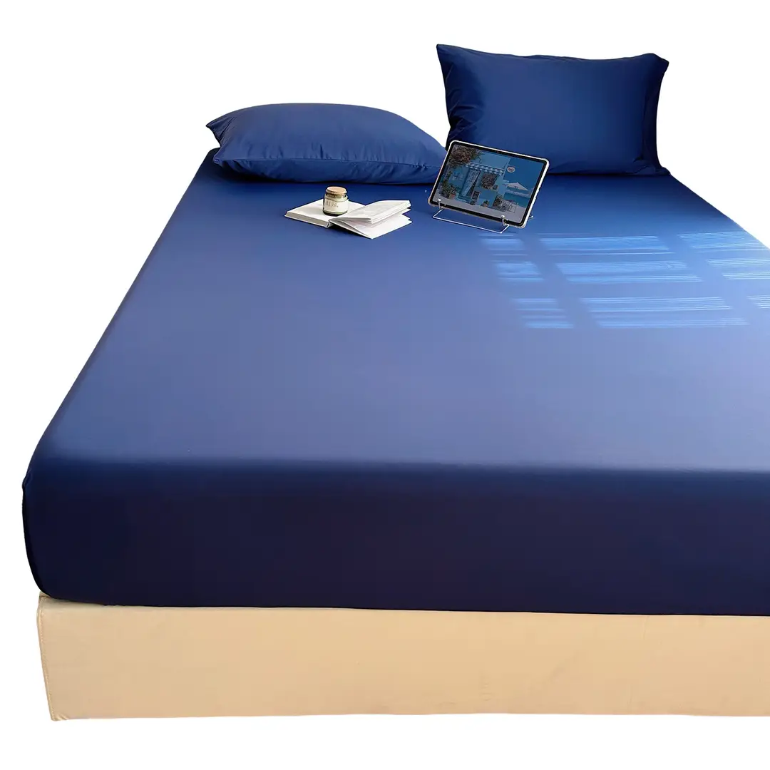Class a Summer Cooling Ice Silk Bed Sheet Three-Piece Set, Ice Silk Bed Cover, Simmons Mattress Protector, Dustproof Bed Cover