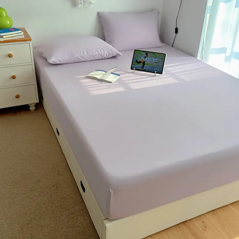 Class a Summer Cooling Ice Silk Bed Sheet Three-Piece Set, Ice Silk Bed Cover, Simmons Mattress Protector, Dustproof Bed Cover