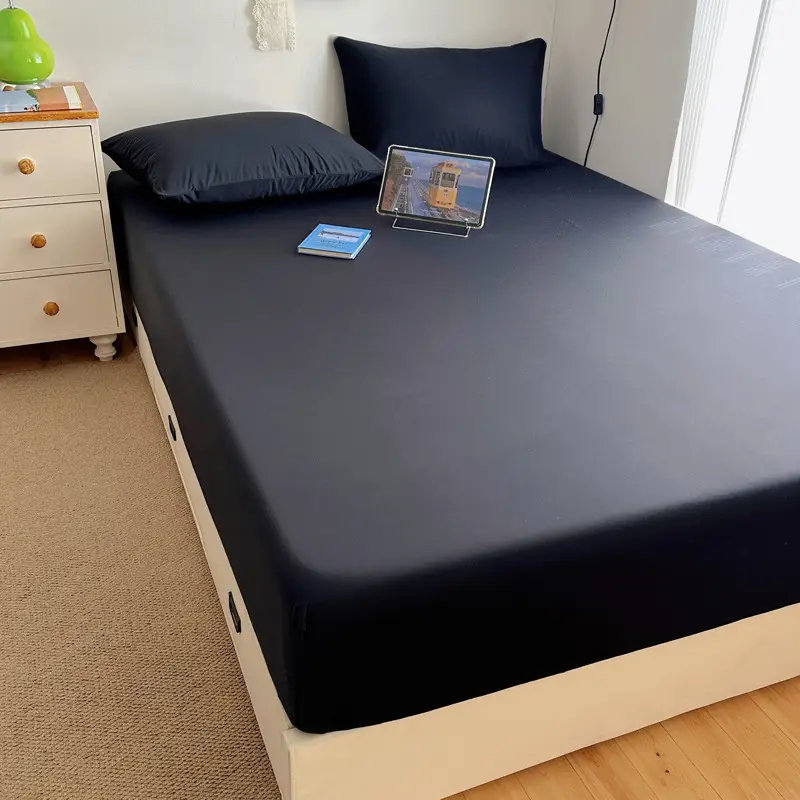 Class a Summer Cooling Ice Silk Bed Sheet Three-Piece Set, Ice Silk Bed Cover, Simmons Mattress Protector, Dustproof Bed Cover