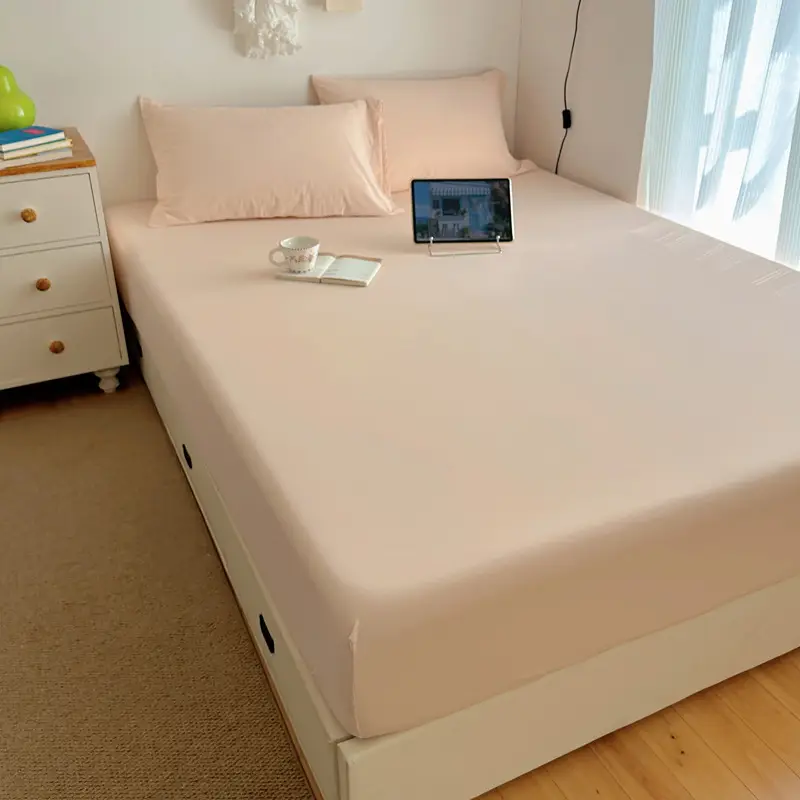 Class a Summer Cooling Ice Silk Bed Sheet Three-Piece Set, Ice Silk Bed Cover, Simmons Mattress Protector, Dustproof Bed Cover