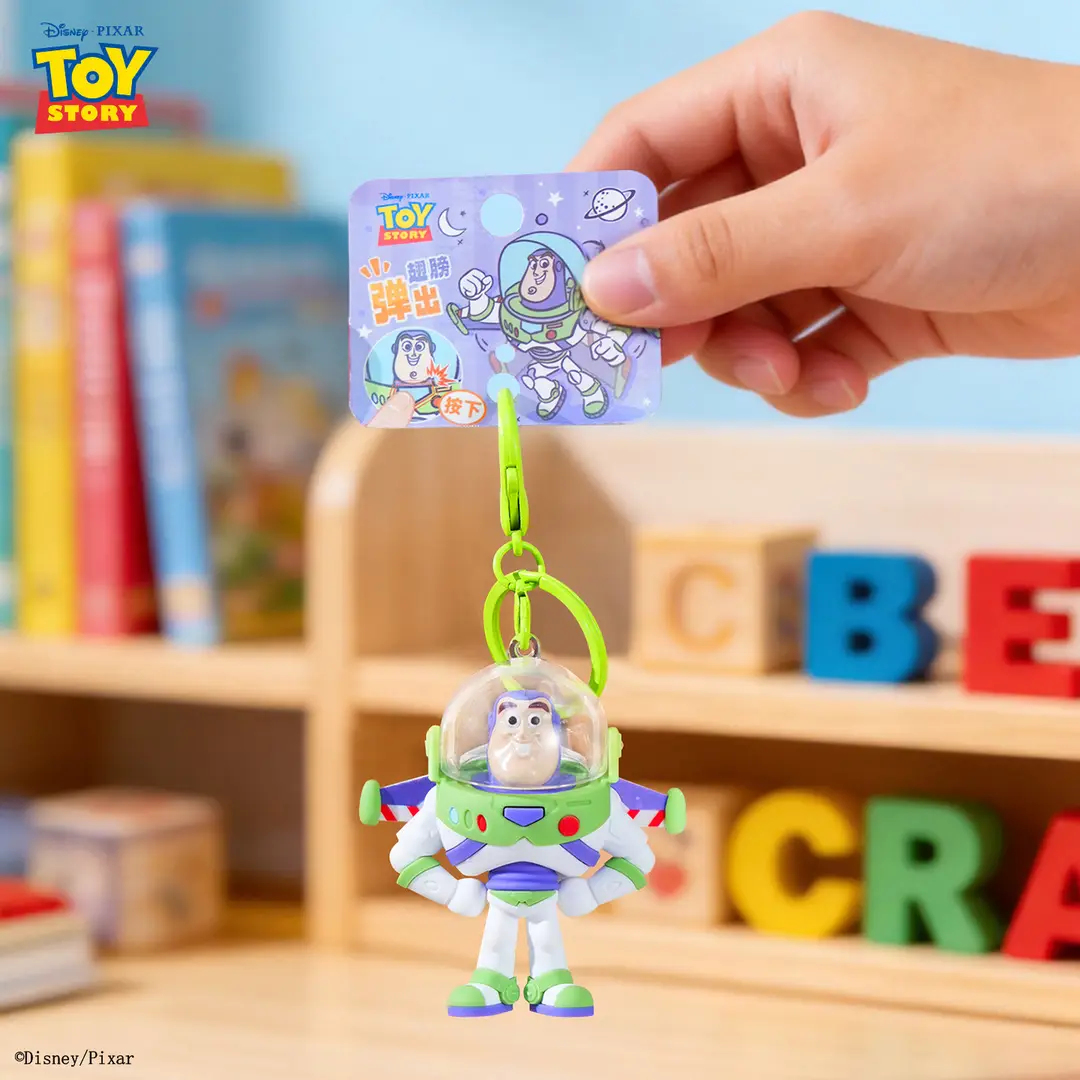 Authentic Toy Story Keychain Cartoon Cute Buzz Lightyear Action Figure Keychain Bag Pendant