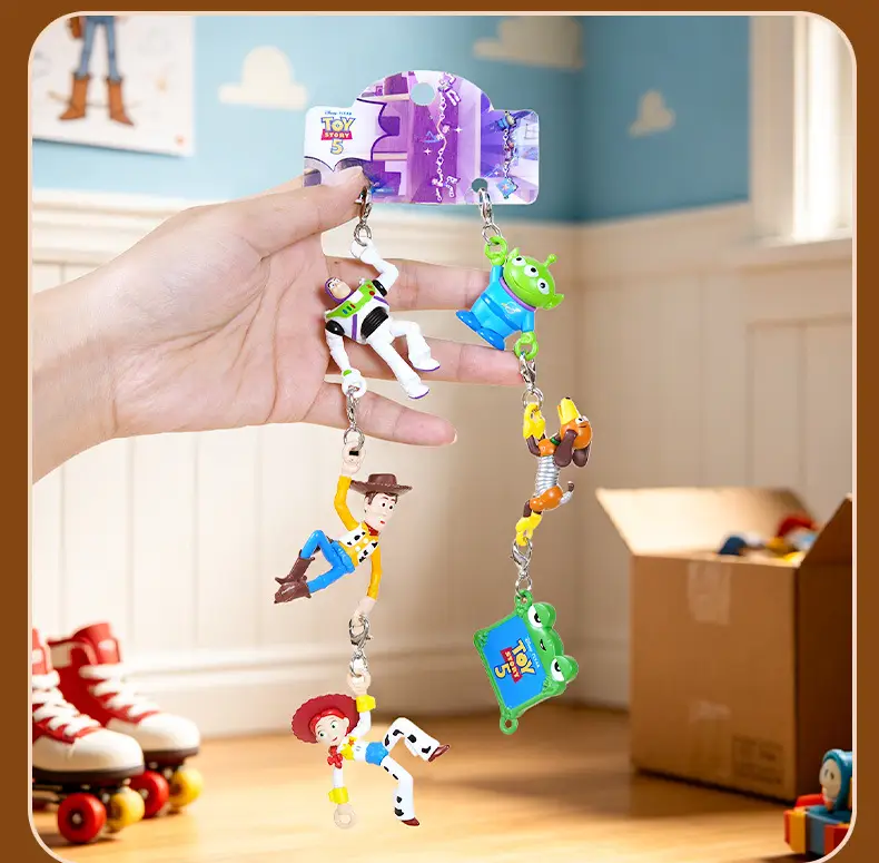 Authentic Toy Story Buzz Lightyear Climbing Clasp Keychain Cartoon Cute Woody Doll Backpack Pendant — feature 11