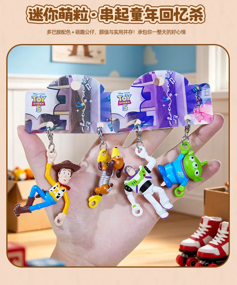 Authentic Toy Story Buzz Lightyear Climbing Clasp Keychain Cartoon Cute Woody Doll Backpack Pendant — feature 6