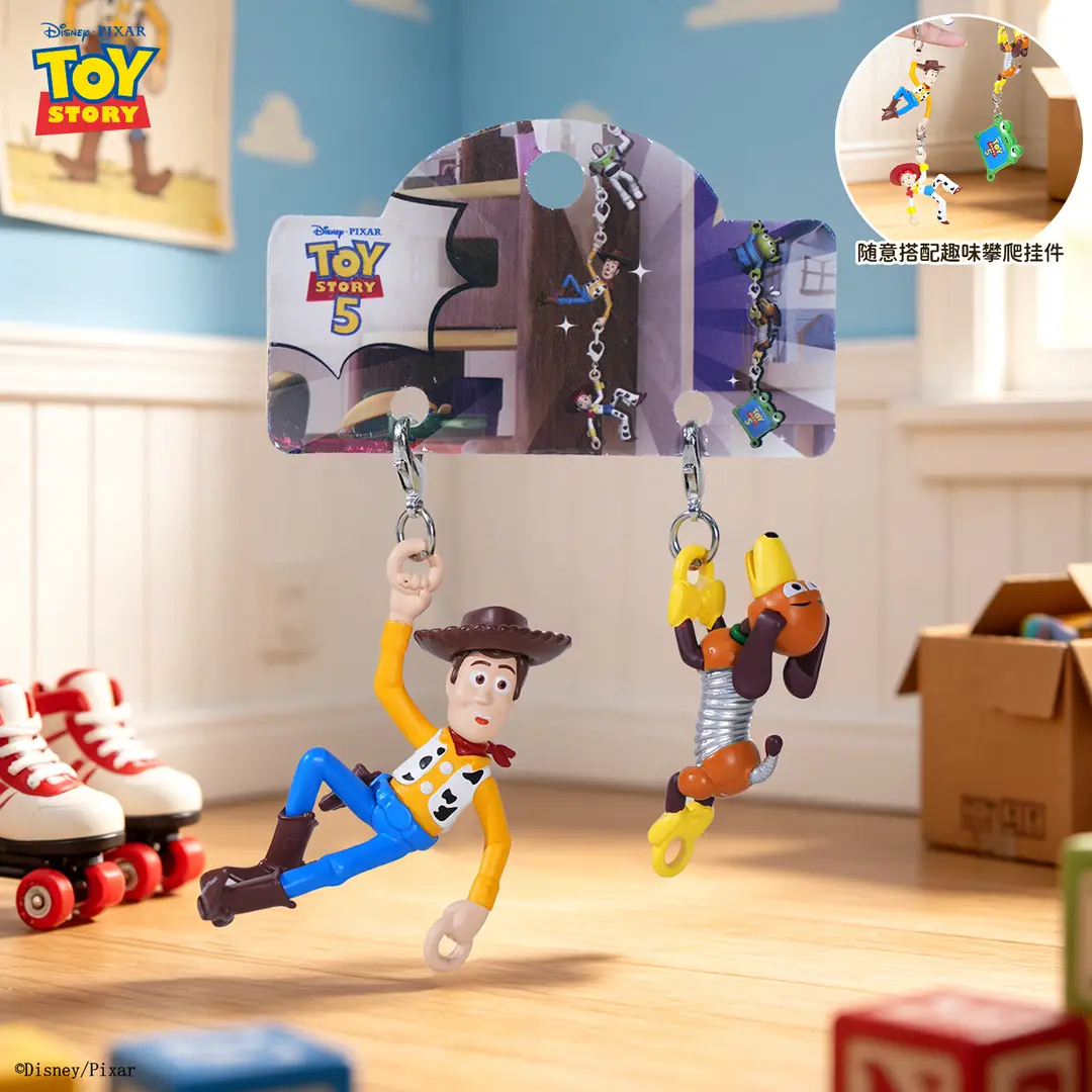 Authentic Toy Story Buzz Lightyear Climbing Clasp Keychain Cartoon Cute Woody Doll Backpack Pendant