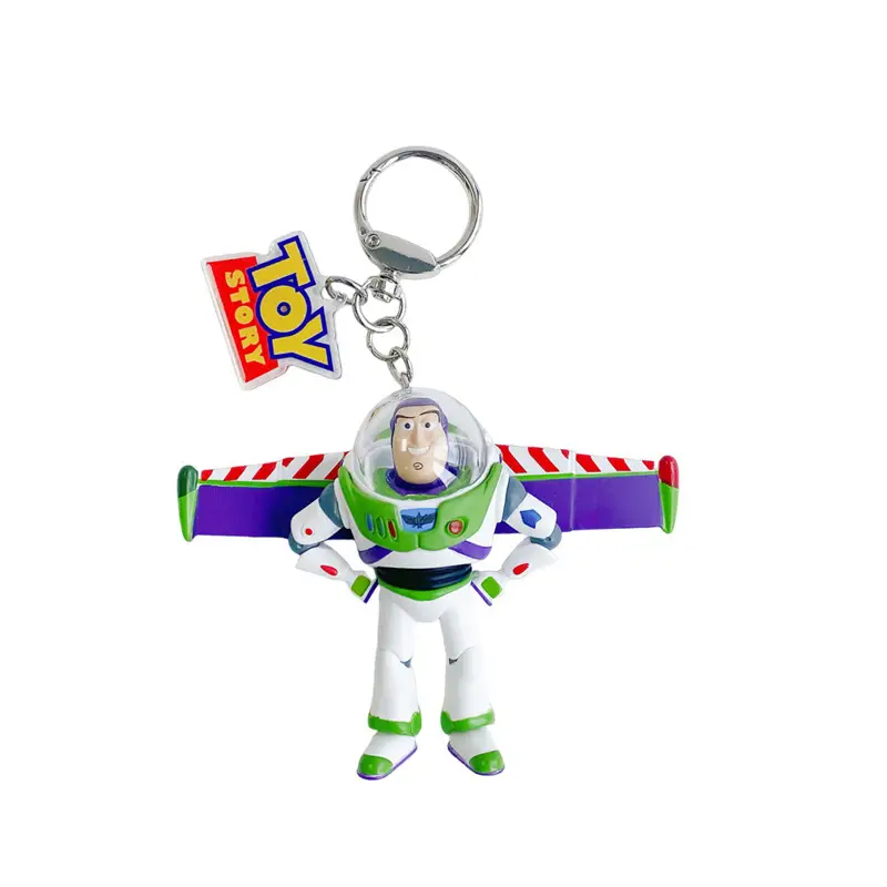 Authentic Disney Toy Story Cartoon Keychain Cute Female Buzz Lightyear Woody Jessie Backpack Pendant