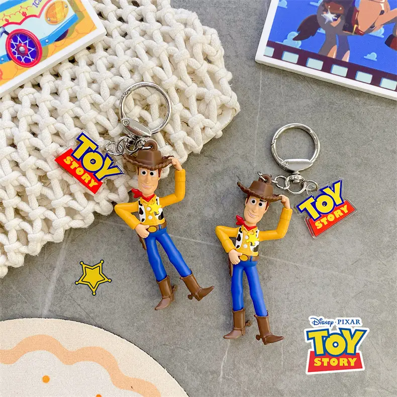 Authentic Disney Toy Story Cartoon Keychain Cute Female Buzz Lightyear Woody Jessie Backpack Pendant — feature 12