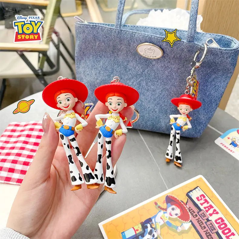 Authentic Disney Toy Story Cartoon Keychain Cute Female Buzz Lightyear Woody Jessie Backpack Pendant — feature 15